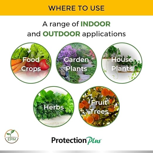 Environmental Plant Management Protection Plus Ready To Use | Oil-Free Contact Insecticide for Plants | Kill Aphids Whiteflies Spider Mites &amp Other Soft-Bodied Pests | Natural | Indoor &amp Out