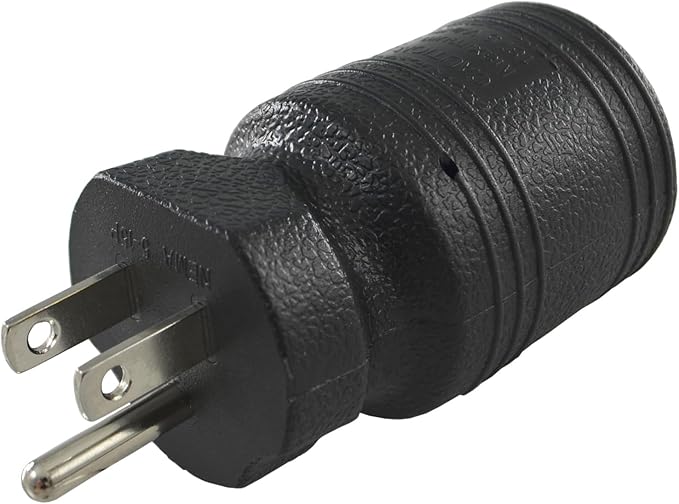 Conntek NEMA 5-15P to NEMA L5-20R Locking Plug Adapter 15 Amp to 20 Amp Plug Adapter