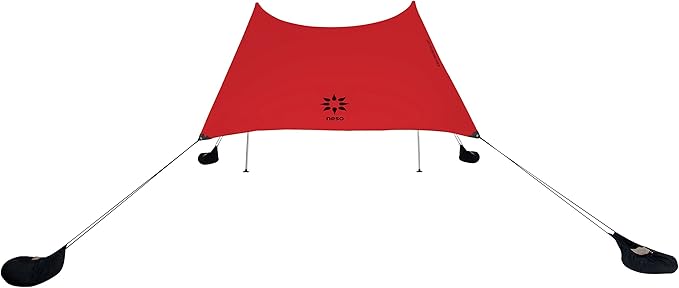 Neso Grande Portable Beach Tent Sun Shelter - Lightweight Beach Shade Canopy - Easy Setup for Family Outings - Patented Reinforced Corners - UPF 50+ Sun Protection