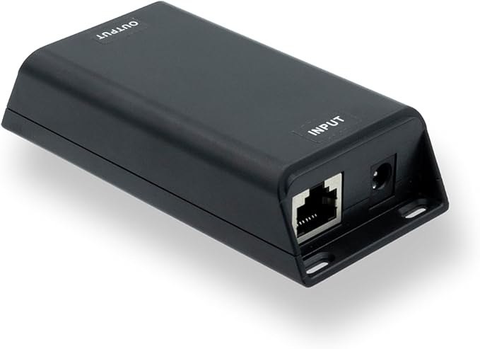 PoE Texas DC-Powered PoE+ (30 watt) Gigabit Inline Injector Converts 12-60V in to 50 Volt IEEE 802.3at PoE+ Out - Variable DC PoE Injector for Solar &amp Battery Powered Installations WiFi &amp Mor