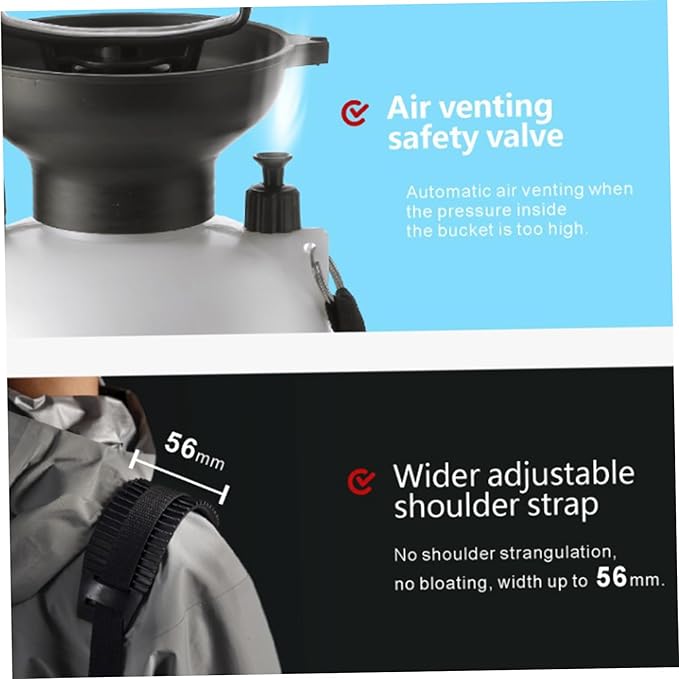 Portable Shower Portable Camping Shower 5L with 10 Modes Sprayer Head and 9.84ft Hose for Garden Picnic Hiking Beach Car Cleaning