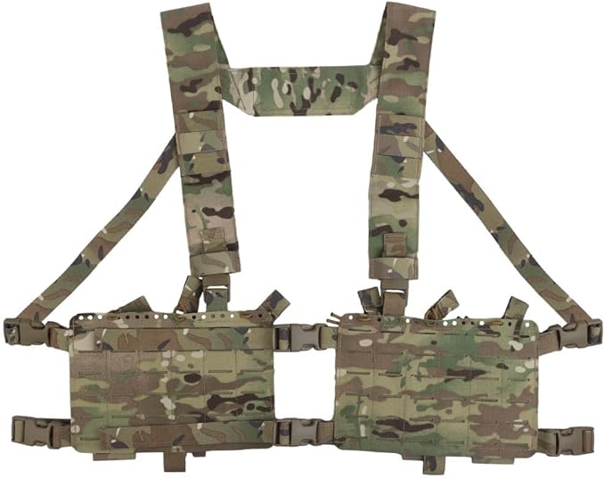 WoSporT Tactical Chest PackPlacard Split Front Chest Rig MOLLE System Magazine Pouch