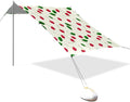 xigua Red Cherries Beach Tent Sun Shelter with Carrying Bag - Silver Coated Oxford Fabric Beach Canopy for Beach Camping Fishing - Includes Windproof Ropes Sandbags &amp Stakes
