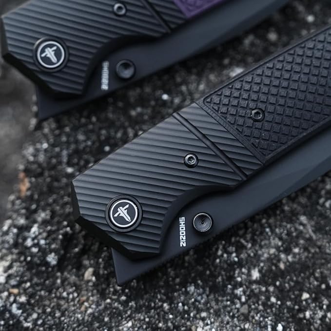 XUN125-BGBFolding Pocket Knife for Man 3.27 14C28N Steel Blade （PVD） with Reversible Clip for Camping &amp Outdoor