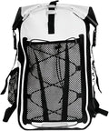 Generic Waterproof Backpack Kayak Dry Bag Backpack Waterproof 30L Lightweight Roll Top Dry Bag for Boating Surfing Camping (White30L)