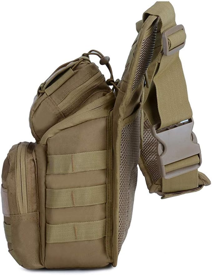 Sunnystacticalgear Outdoor Sports Hiking Sling Bag Shoulder Gear Pack Chest Range Bag Molle Camouflage Tactical Versipack - Tan