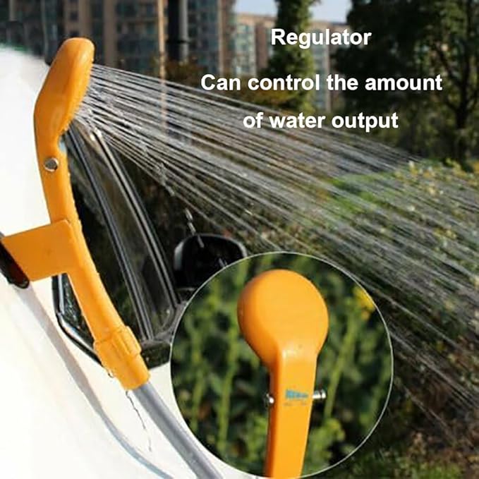 Car ShowerPortable Camping ShowerRegulatorThree-Layer Three-Dimensional Water OutletAbs+Rubber Material12v Camp Shower Headfor Pet BathCar Washing