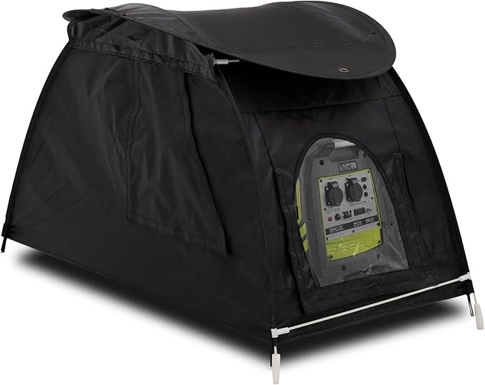 Small Inverter Generator Cover While Running Portable Waterproof Generator Shed CoverOutdoor Generator Tent Cover for Rain Fit Most 1000-5500 Watt Inverter Generators Black