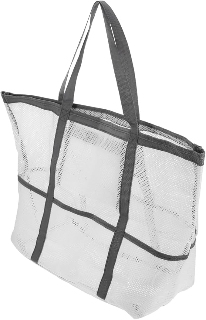 Housoutil 5pcs Mesh Shower Tote Bag Portable Mesh Shower Bag for Travel Beach Outdoor Activities for Bath Toys Daily Use