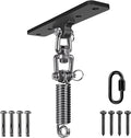 Dolibest Hammock Chair Hanging Kit Heavy Duty Swing Hanger (180°+360° Rotation) with Spring for Indoor Outdoor Playground Hanging Swing Hammock Chair Punching Bags Easy to Install