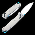 HUAAO Folding Knife with Titanium Alloy Handle EDC Pocket Knife with Pocket Clip Cool Hunting Knives Gifts for Men EDC (440C blade)