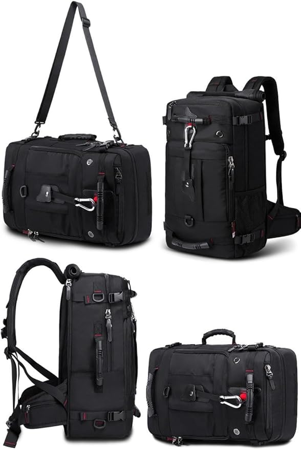 Tactical Backpack Military Molle Hiking 36-55L travel casual sporty outdoor duffel bag black (40L) combination lock