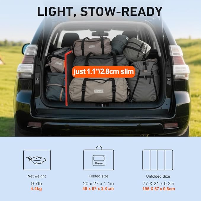 DOKIO 200W Portable Foldable Solar Panel Kit (20x27in 9.7lb) with Separate Controller and Dual USB Monocrystalline Charger for 12V Batteries &amp Power Stations RV Camping Trailer Emergency Backu