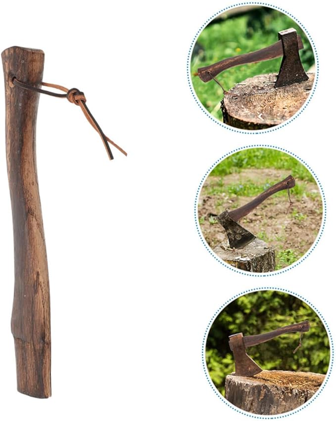 2pcs Wooden Axe Handle Replacement Non-Skid Axe Grip for Firewood Cutting and Camping for Outdoor Use Practical and Comfortable Design
