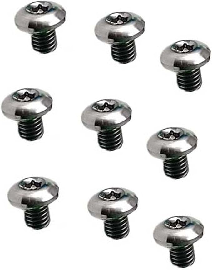 9PCS Titanium T10 Torx Screws with M3.5 Thread Fit for Pocket Knife Handle and Scales Handle DIY Replacement Accessory(Silver)