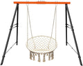 Swing Stand Frame Swing Sets for Backyard Hammock Chair Stand Only Max Load 550Lbs for Patio Playground Park(Swing not Included)
