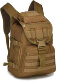 Outdoor Tactical Backpack Military Molle Bag Hiking Daypacks for Camping Trekking Hunting Traveling Motorcycle (Mud Color)