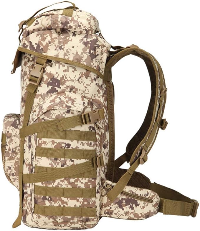 Outdoor Sports Pack Hiking Bag Tactical Rucksack Camo Knapsack Combat Camouflage Tactical Molle 50L Backpack - Russian Camo