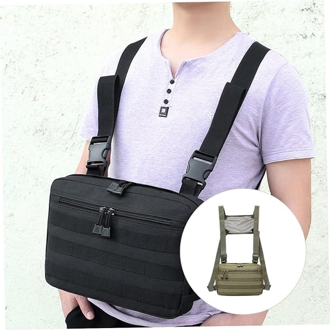 BESPORTBLE Tactical Shoulder Bag for Men Hiking Camping Gear Chest Pouch Mobile Power Bank Pocket