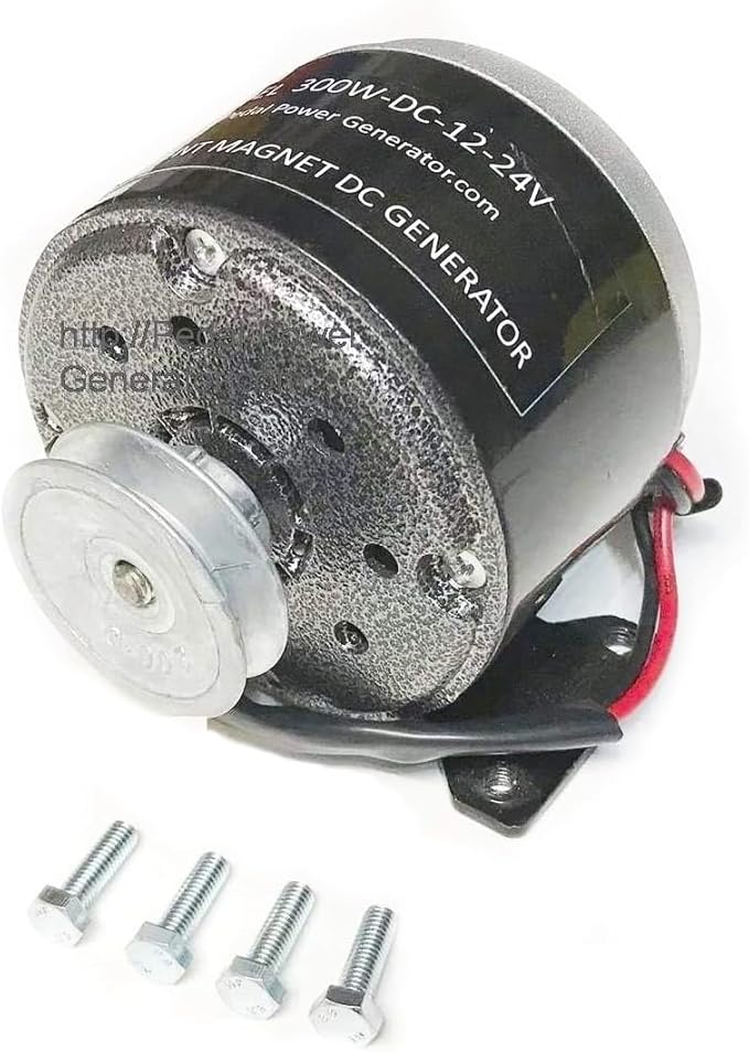300 Watt Permanent Magnet DC Pulley Generator 3/8 V-Belt Drive Pedal Power Pulley Dynamo with air ventilation holes PPG-PM300-P