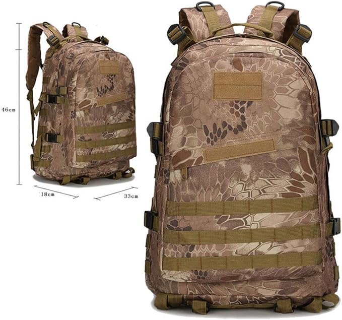 Outdoor Sports Pack Hiking Bag Tactical Rucksack Camo Knapsack Combat Camouflage Tactical 30L Molle 3D Backpack - DW
