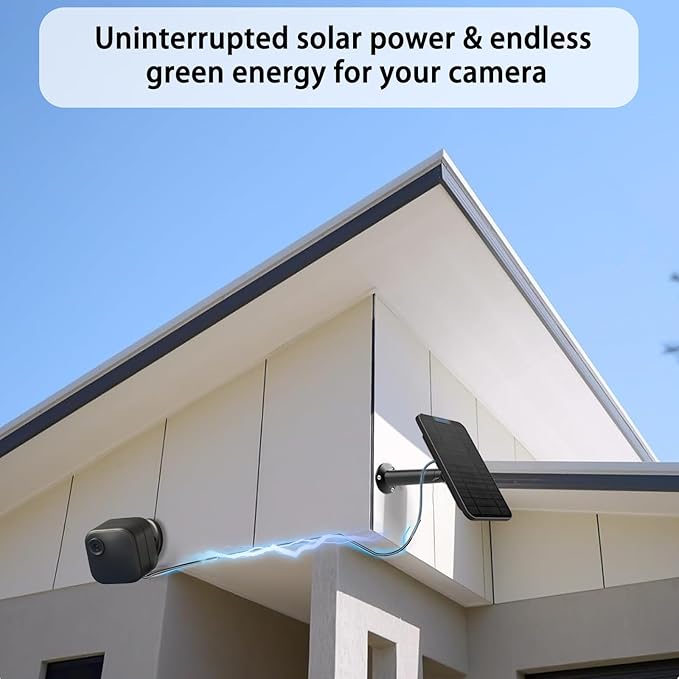 4W Solar Panel Charging Compatible with Blink 3rd Gen/XT/XT2/4th Gen Camerawith 13.1ft Waterproof Charging Cable IP65 WeatherproofIncludes Secure Wall Mount(3-Pack)