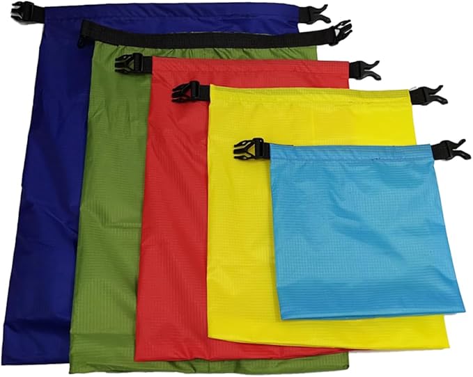 15pcs Outdoor Compression Bags Drawstring Laundry Travel Bags for Camping Kayaking Boating Random Color