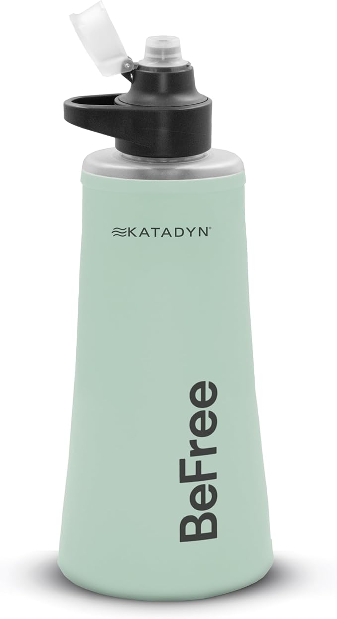 Katadyn BeFree 1.0L Ultralight Collapsible Water Filter Bottle for Hiking Camping Backpacking