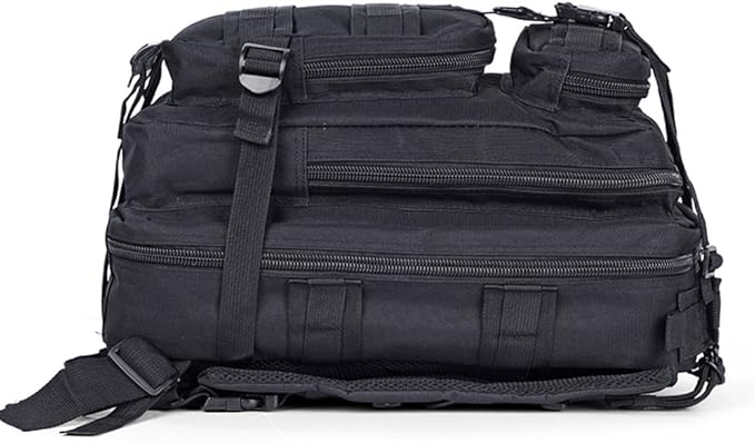 Military Tactical Backpack Assault Pack Molle Bug Out Bag Small Rucksack Molle Backpack for Hiking Camping Hunting Trekking Outdoor Tactical Combat Travel Bag 25L (Black)