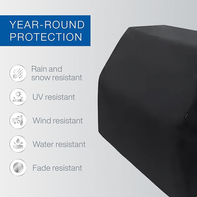 SPIRE 6-Burner Built-in Grill Top Cover Polyester PVC Blend Designed for Spire Built-in Grill 740-0781P and KitchenAid 740-0781 Water Repellent Elastic Fit 39D x 25.4W x 22.5H - 700-0781P