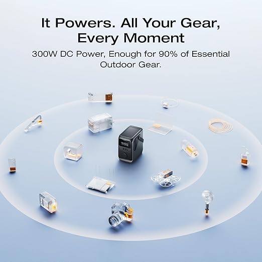 EF ECOFLOW TRAIL 300 DC Power Bank Station 288Wh Outdoor Portable Power Station LiFePO4 Battery 300W DC Output Compact Solar Generator for Camping Travel and Emergency (No AC Outlet Included)