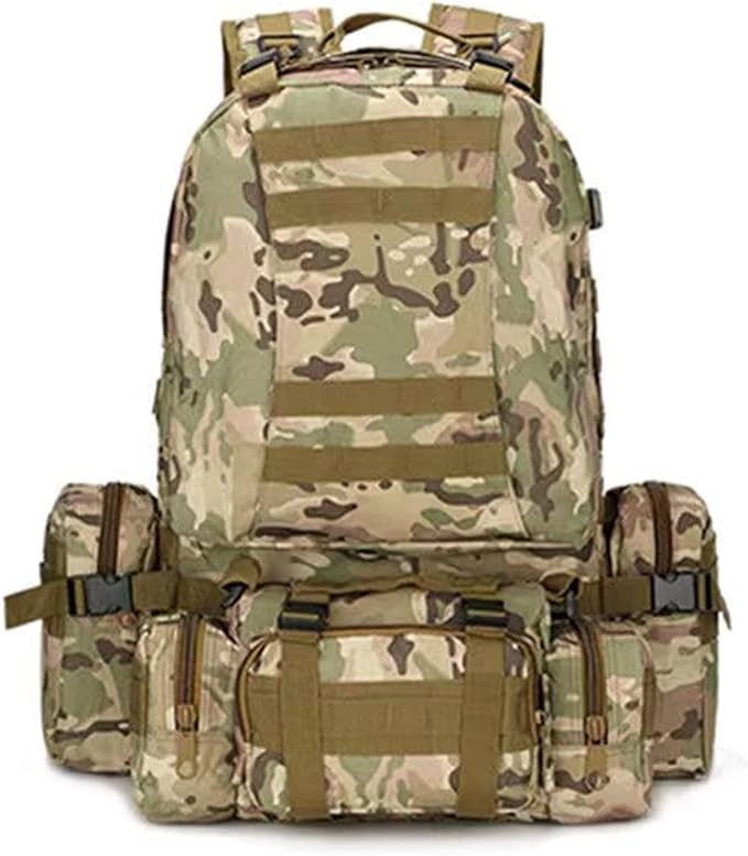 Tactical Backpack 50L Molle Daypack Men 4 in 1 Military Bag Outdoor Sport Hiking Climbing Army Camping Bags