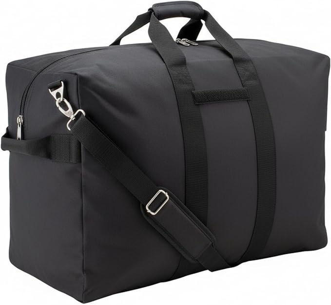 Kit Bag Backpack 600D Water-Resistant Polyester Hideaway Straps Reinforced Handles Black