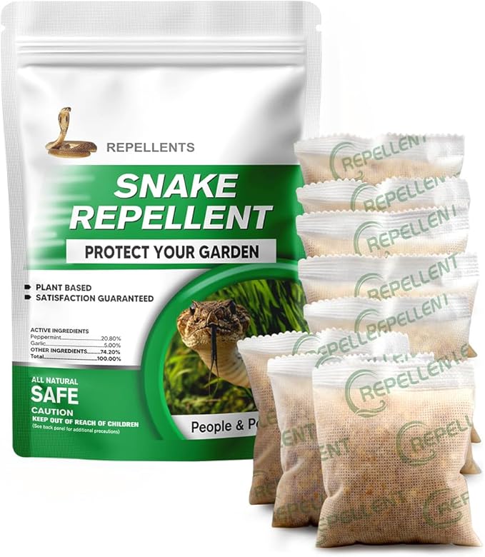 Snake Repellent for Yard Snake Deterrent Outdoor Snake Away Repellent for Garden/Lawn Backyard Snake Repellent Covers 120 Sq Ft Lasts Up to 60 Days 8Packs