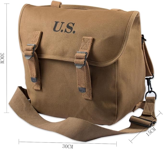 TBQATNTS WW2 Gear US Military M36 Backpack Shoulder Bag M1936 Rucksack Military M36 Backpack Shoulder Bag ReplicaA