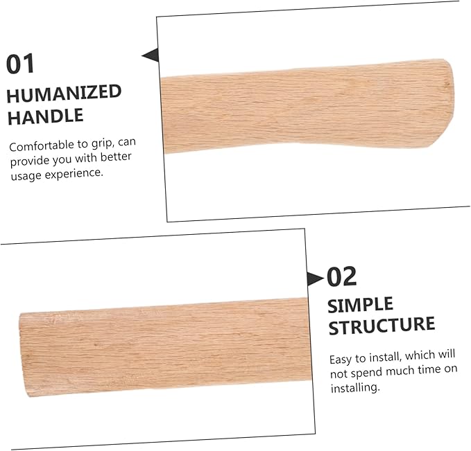 Wooden Axe Handle Replacement for Outdoor Camping 36-Inch Sturdy Wooden Grip Anti-Slip Design for Hatchets and Axes