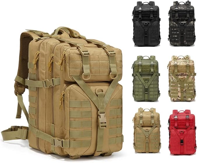 Outdoor Sports Pack Hiking Bag Rucksack Knapsack Combat Camouflage Tactical Backpack - Red