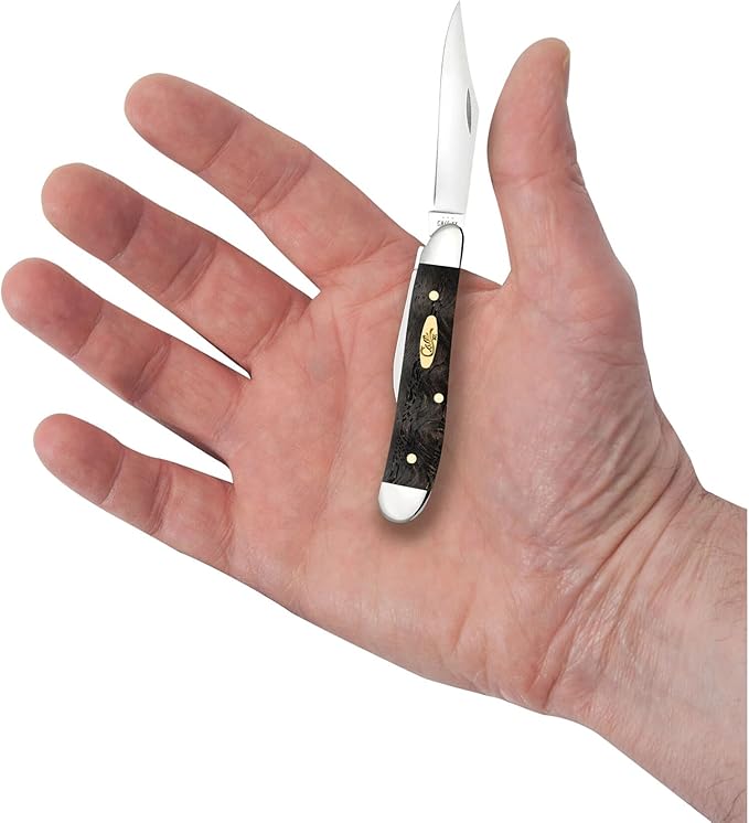 Case Cutlery CA14005: Peanut Black Curly Oak