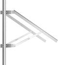 Newpowa Solar Panel Pole Mount Universal Double Arm with Support Pole and Wall Mount Bracket 0-90° Tilt Angle up to 2PCS 220W/60.63 Widtht