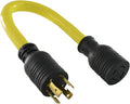 Conntek PL1430L1420 30-Amp 125/250-volt Model L14-30P Locking Plug for Model L14-20R 20-Amp 125/250-volt Locking Female Connector Adapter Cord Yellow with Black