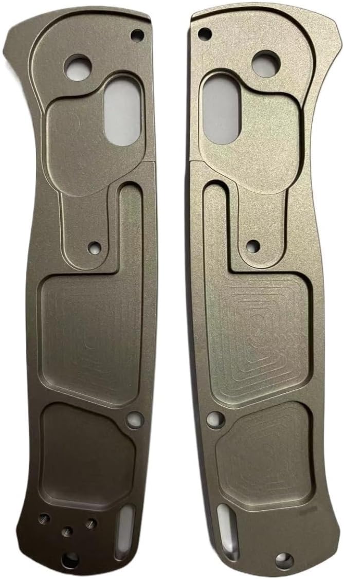 1 Pair Scales Handle Patch Replacement Fits for Benchmade Bugout 535 CNC Titanium Handle Patch