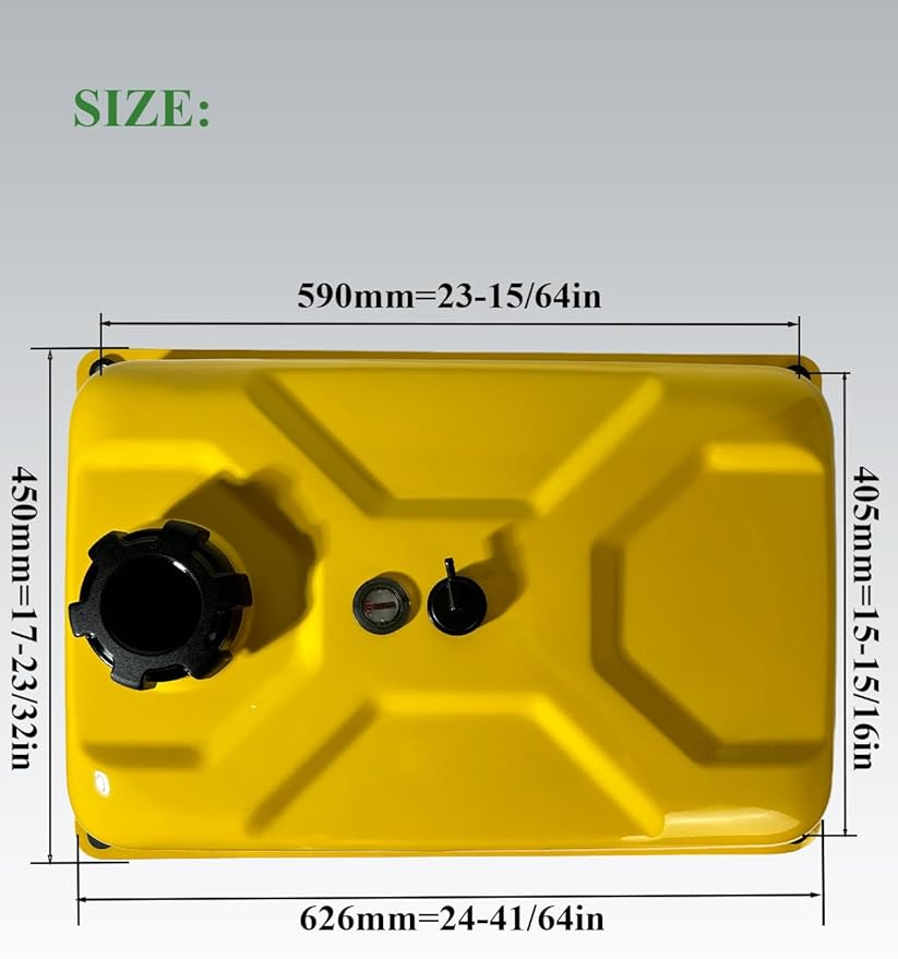YAMAKATO ≈17x23.5 Generator Gas Fuel Tank for Champion 5500 6250 6500 6875 7000 7200 7500 7800 7850 8000 9000 9375 Watt Firman Honda Clone 5KW（7 gallons）