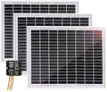 TOPENS TSP30W Solar Panel 30-Watt 24V Monocrystalline Solar Panel Battery Charging Controller Kit for Gate Opener Boat Yacht RV Caravan Golf car Street lamp Garden Light and Farm Equipment