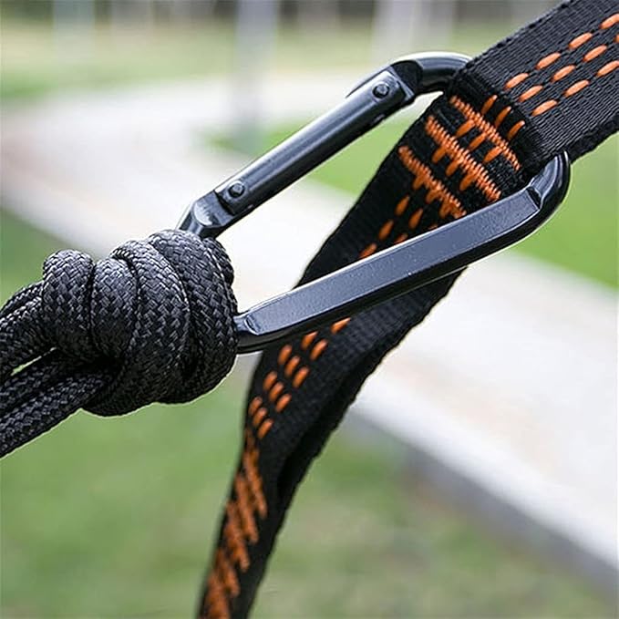 Portable Hammock Portable Outdoor Hammock Anti-Rollover Hammocks for Backpack Camping Backyard for Backpacking Beach (Color : Orange)