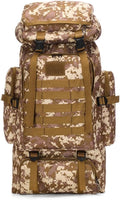 80L Camping Hiking BackpackMolle Military Tactical Rucksack BackpackWaterproof Lightweight Hiking Backpack (Desert Camo 80L)