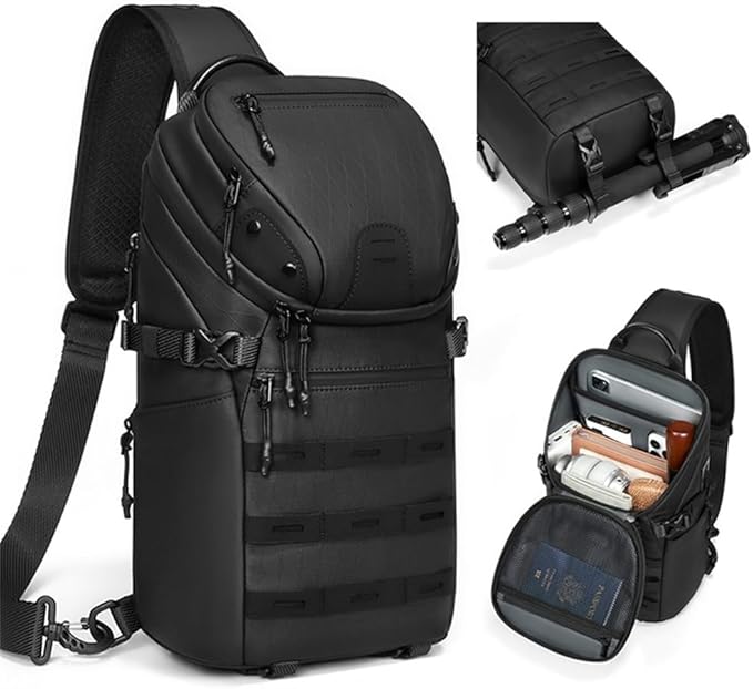 Waterproof Tactical Backpack Crossbody Bag Chest Bag With Anti-theft Pocket Oxford Waterproof Material. 1pcs (green)