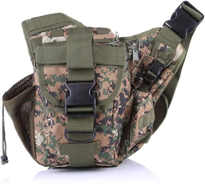 Sunnystacticalgear Outdoor Sports Hiking Sling Bag Shoulder Gear Pack Chest Range Bag Molle Camouflage Tactical Versipack - DW