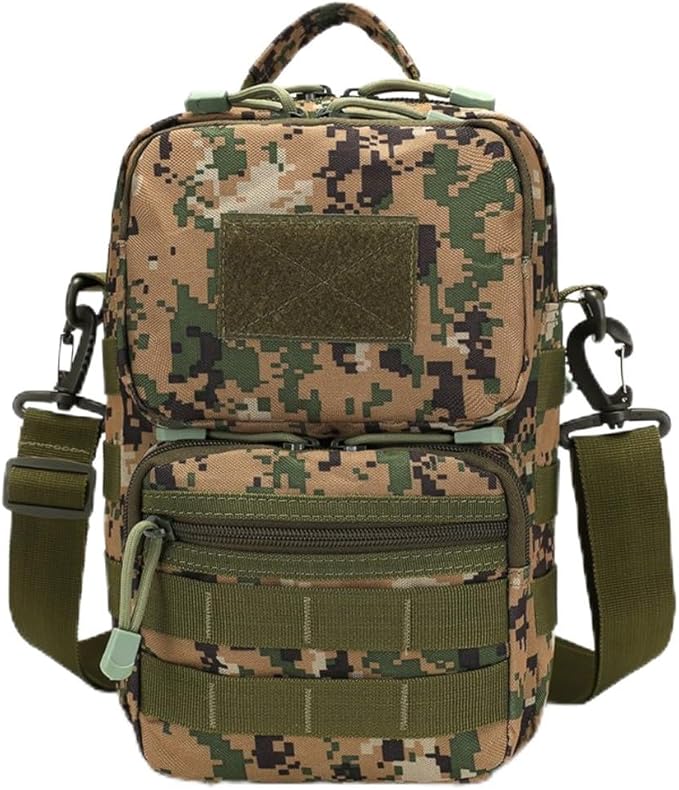 Small Tactical Messenger Bag For Men Shoulder Bags Travel Bag Crossbody Casual Pack (Jungle Digital)