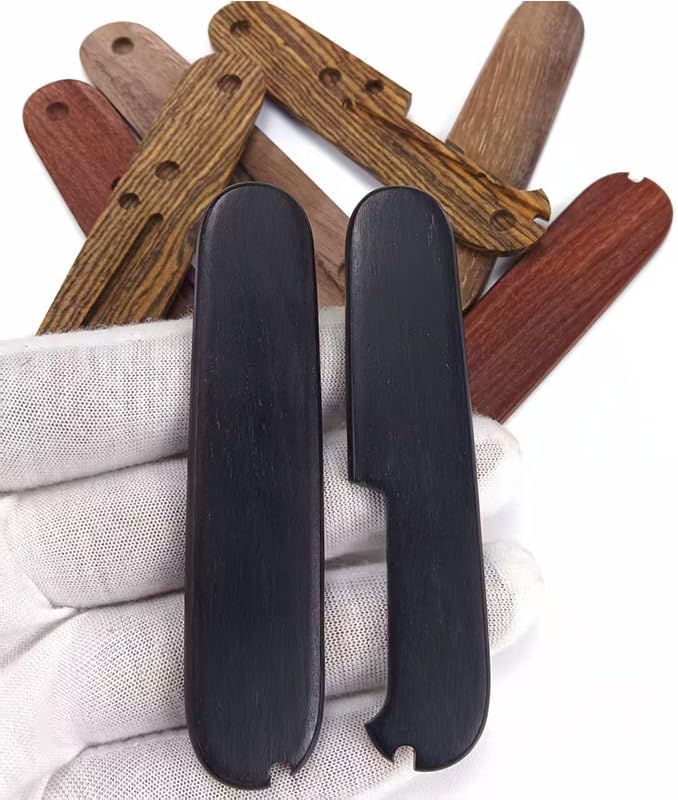 2-Piece Set Solid Wooden Scales Handle Blank DIY Replacement Fits for 91MM
