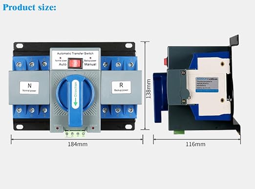 JONASC 110V 63A 3P Dual Power Automatic Transfer Switch Generator Changeover Switch 50Hz/60Hz